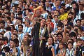 إحتفالية جنونية فى  الأرجنتين    في أول مباراة لراقصي التانجو  بعد التتويج بكأس العالم . رقم ميسي الجديد .رونالدو عميد لاعبي العالم 